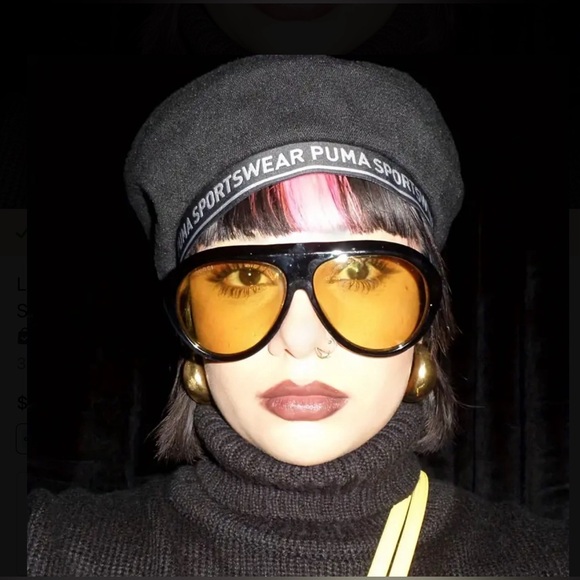 Yellow Oversized One-piece Sunglasses - Picture 11 of 11